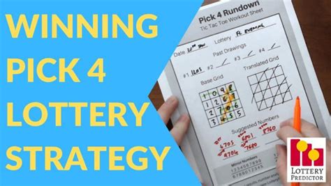 pick 4 strategy|lottery pick 4 strategy.